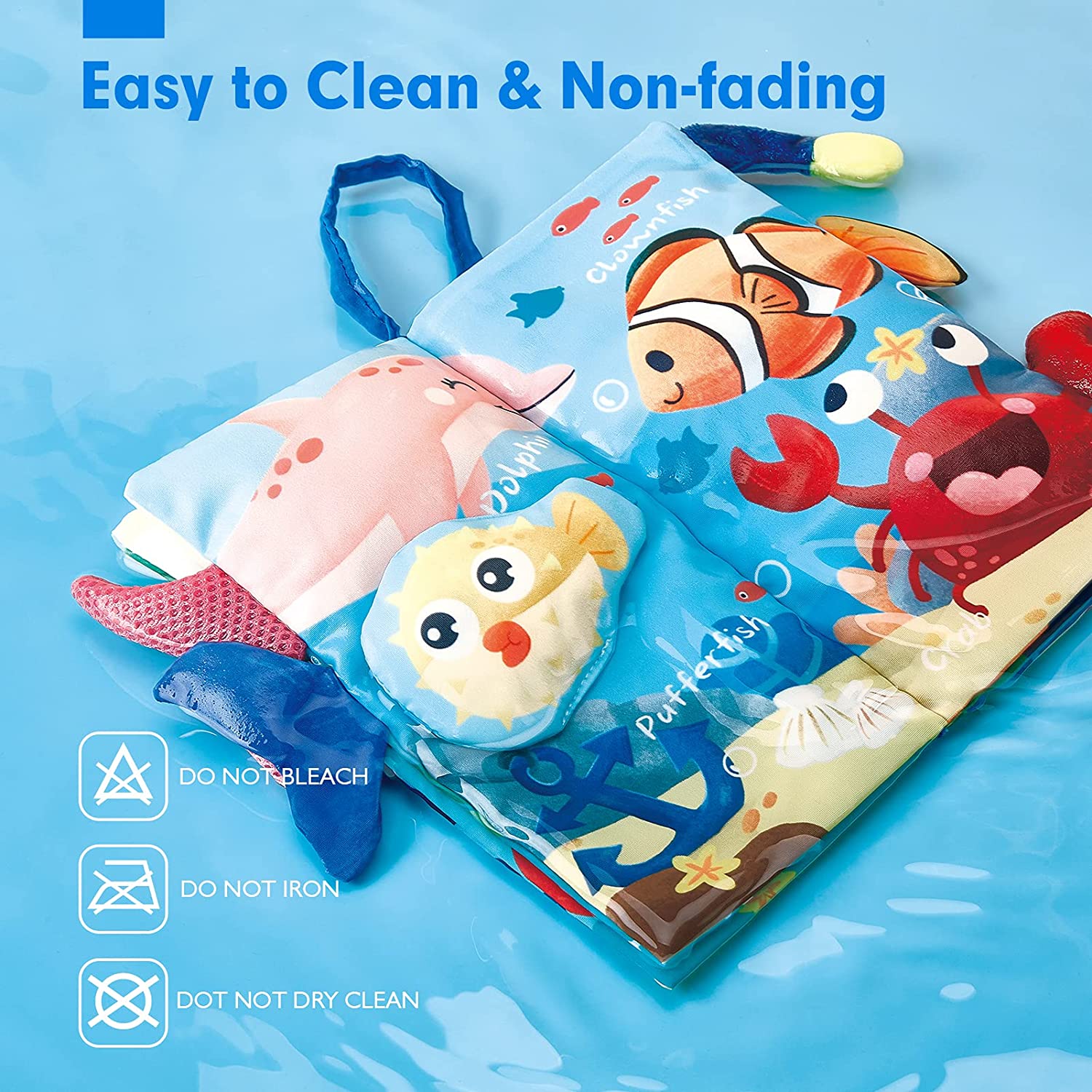 hahaland Baby Books 0-6 Months 2PCS Baby Toys 6 to 12 Infant Touch Feel First Cloth Crinkle Soft Books 0-3-6-12-18 Months Baby Boy Girl Shower Gifts Set for Newborn Baby Sensory Learning Stroller Toys - Image 6